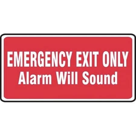 Accuform Exit Sign, Adhesive Poly, 14 in W, 7 in H MEXT512VS